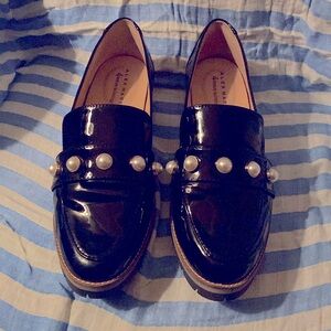 Black patent leather shoes